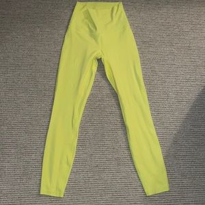 Lululemon Align Neon Yellow Leggings 25”
